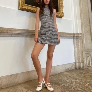 Reformation Gingham Sleeveless Dress